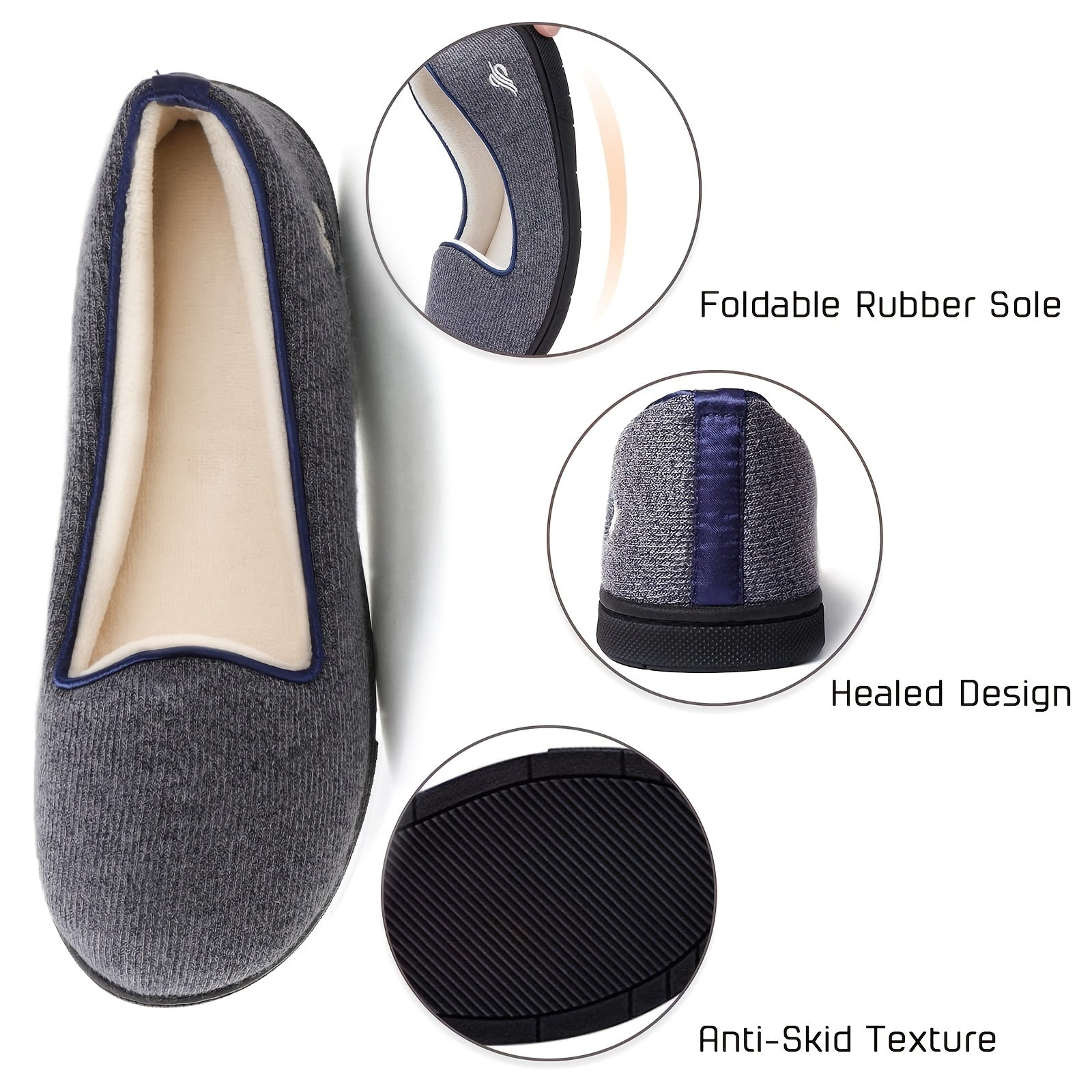 Women's Lightweight Cozy Indoor Outdoor House Slippers with Non-Skid Sole