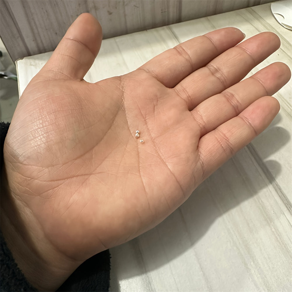 Set of 100 Sterling Silver Round Spacer Beads 2mm for Jewelry Making