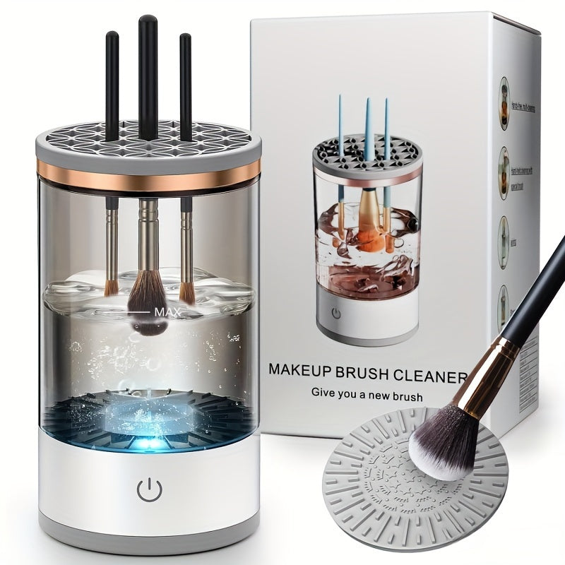 USB-Powered Electric Makeup Brush Cleaner and Organizer with Drying System