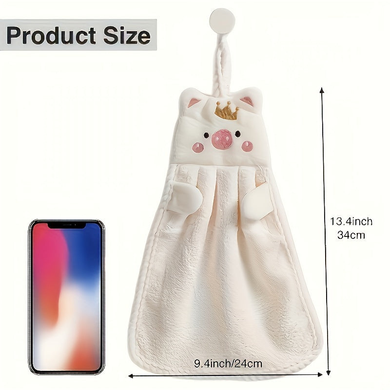 Yumshoq va namni yaxshi so'radigan polyester barmoq sochiqlari zamonaviy multfilm mavzusida, mashinada yuvilishi mumkin, hammom va oshxona uchun mukammal (400gsm).