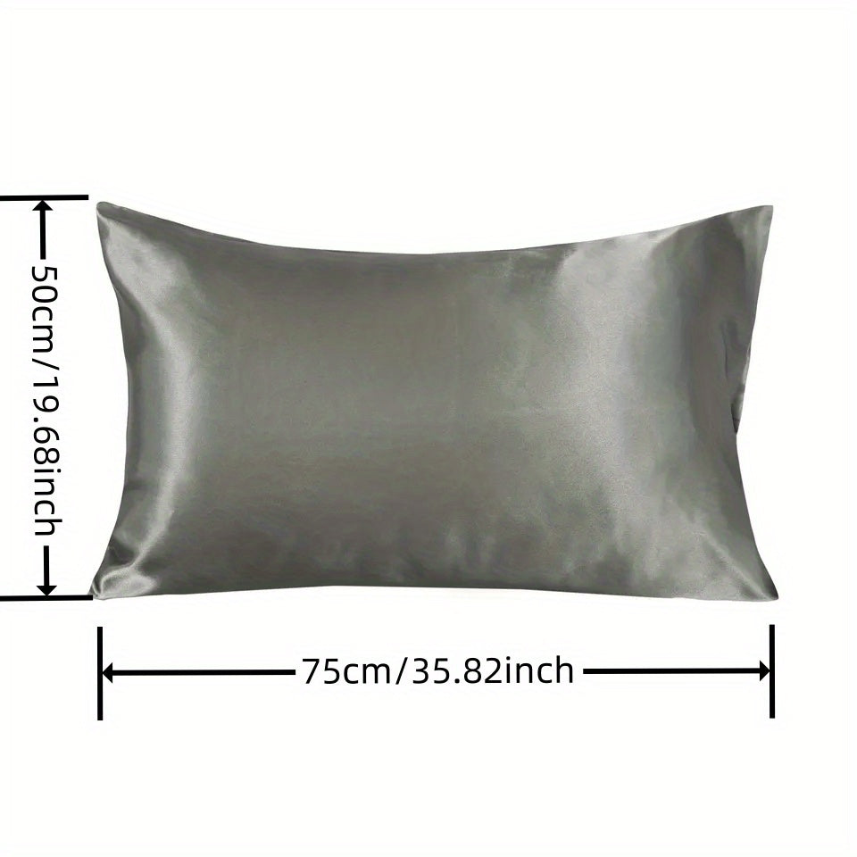 Set of 2 Satin Pillowcases in Multiple Colors Soft Airy Envelope Closure