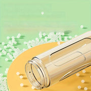 Exprimidor portátil de 500ml con doble taza, batería recargable por USB y asa de transporte