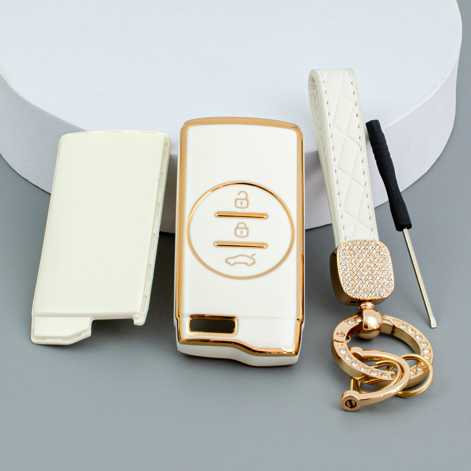 Universal Soft TPU Key Fob Cover With Keychain for Car Remote