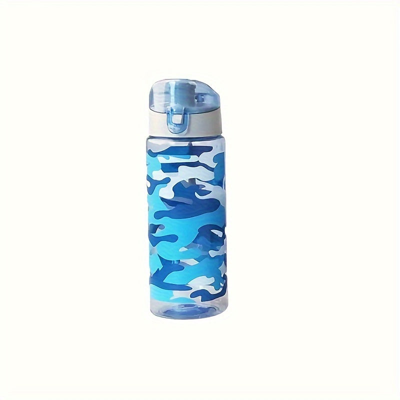 Camouflage Water Bottle 600ml for Camping Hiking Fitness Outdoor Activities