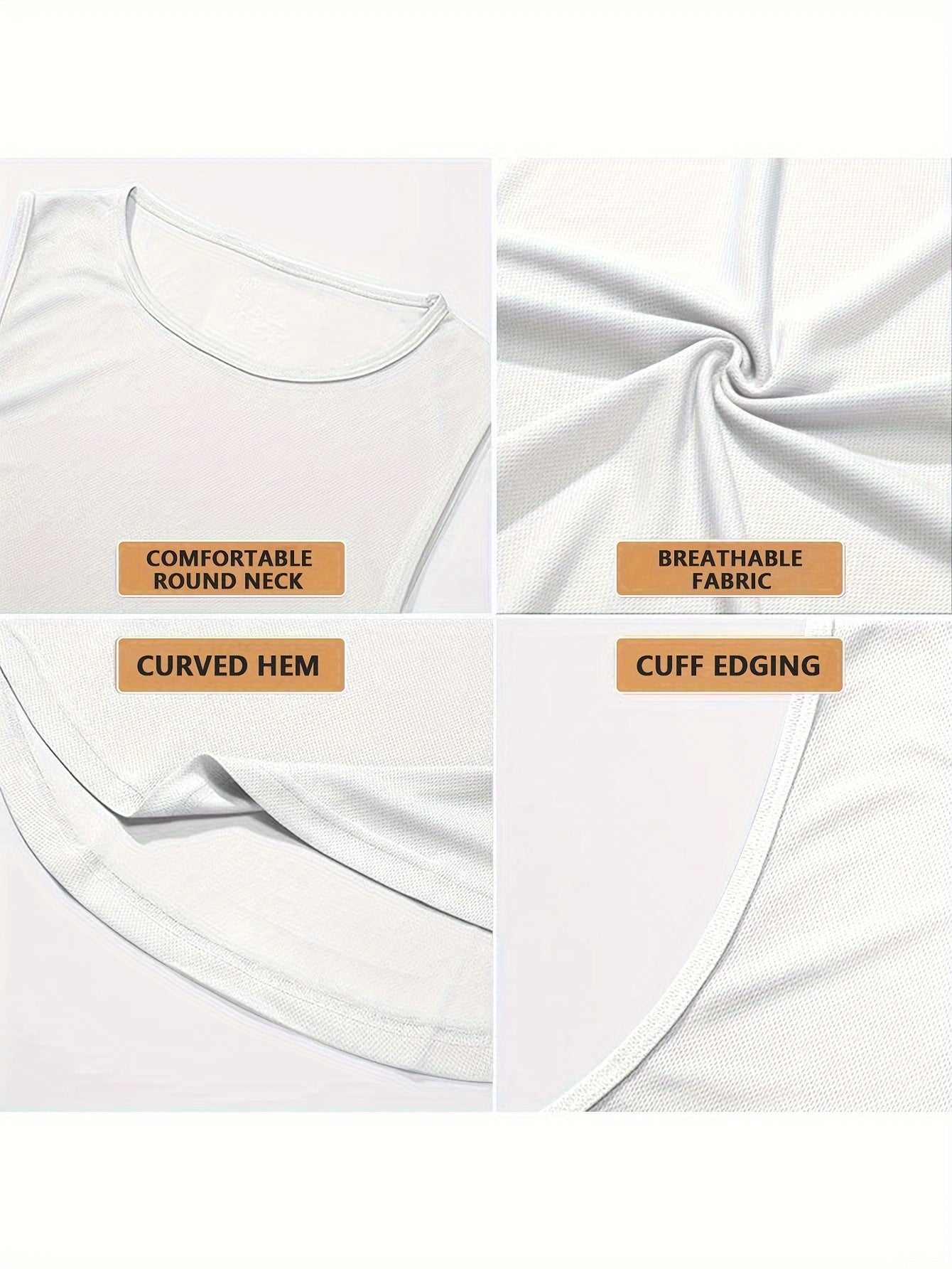 Men's Quick-Dry Sleeveless Gym Shirt Lightweight Moisture-Wicking Polyester Mesh Tank Top for Running and Fitness