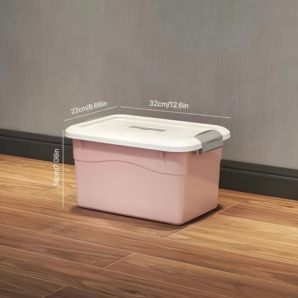 Square Plastic Storage Bins with Lids Waterproof Under-Bed Organizer for Home Car and Office