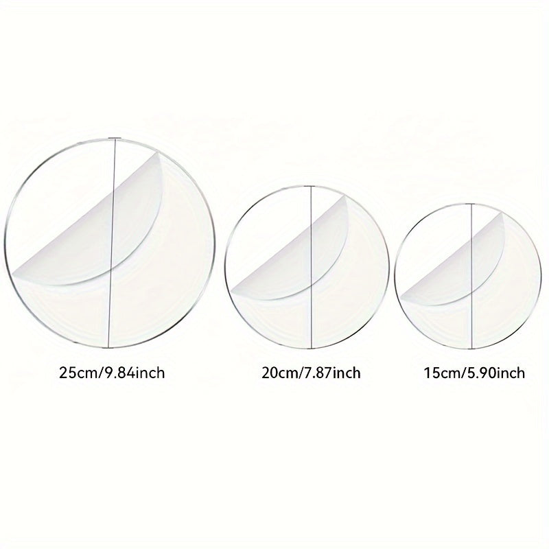 Acrylic Cake Boards Set of 3 Round Discs for Baking and Decorating