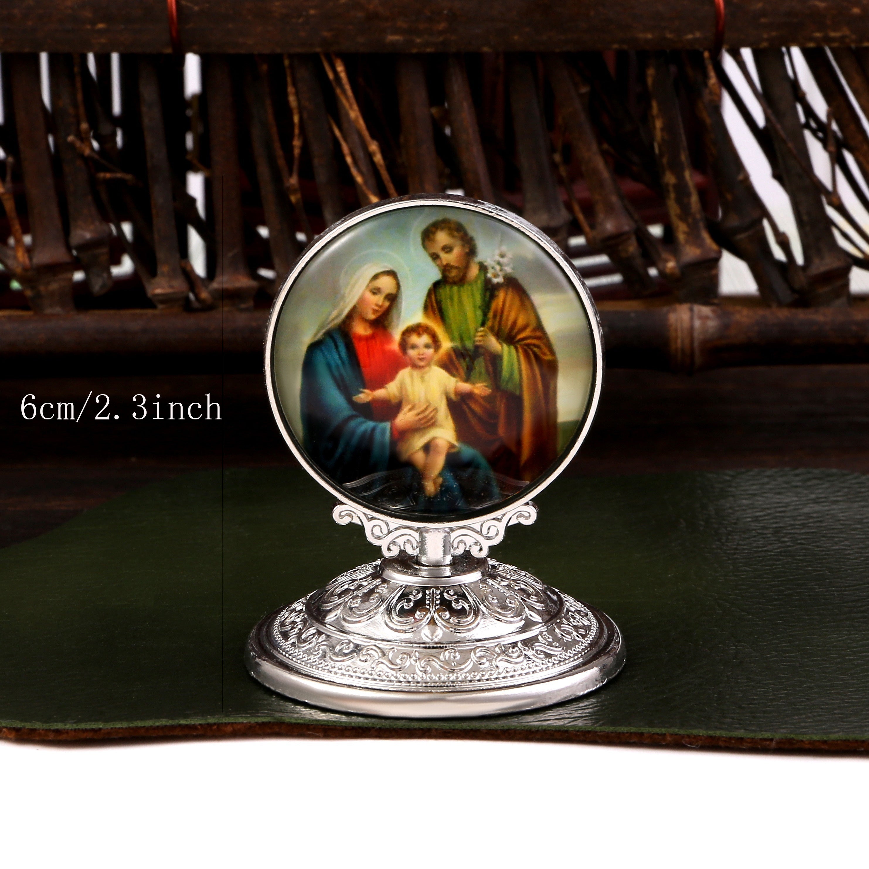 Religious Decor Virgin Mary Figurine Antique Church Zinc Alloy Home Ornament