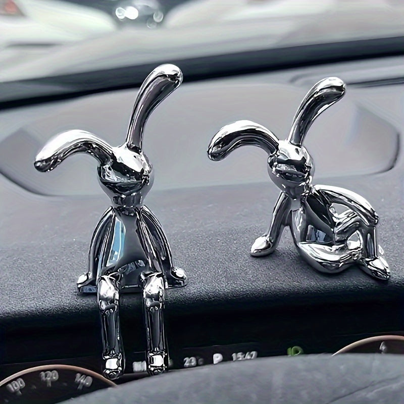 Cute Rabbit Car Dashboard Decoration Creative Center Console Accessories