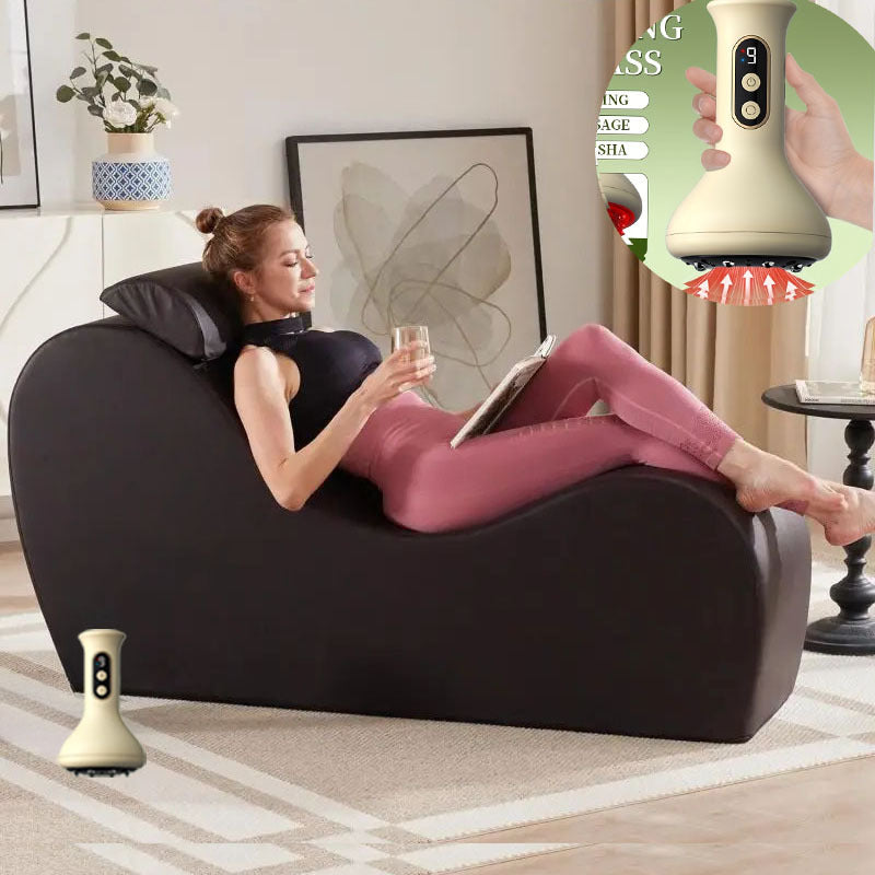 Cordless Rechargeable Cupping Massage Tool with 9 Speed Levels for Neck Shoulder Back Muscle Relief