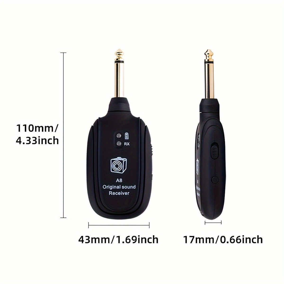 Wireless Guitar System for Acoustic, Electric Instruments Black