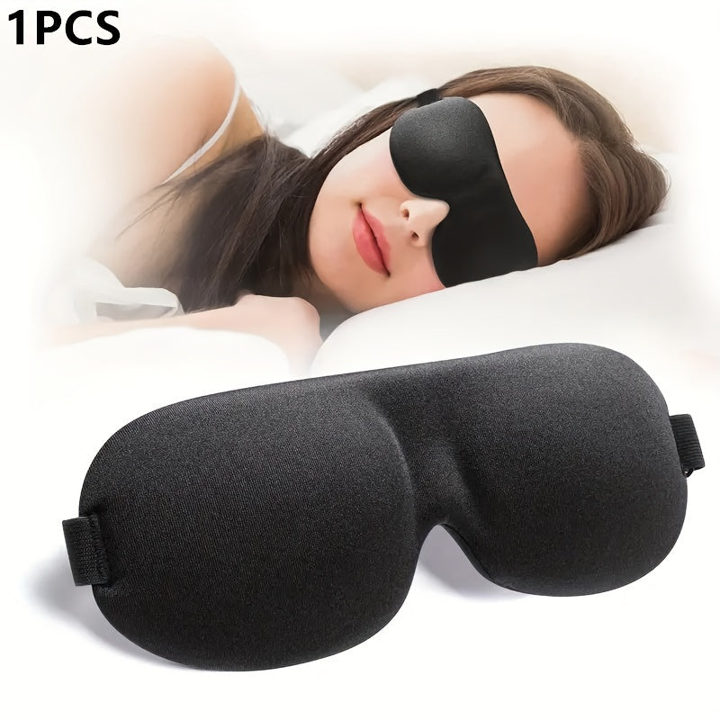 Black Sleep Mask 3D Contoured Eye Mask for Adults Men Women Hypoallergenic