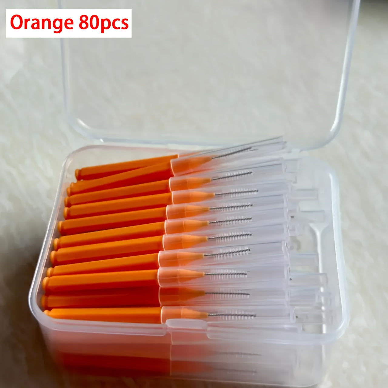 80 dona interdental cho'tkalar tishlarni tozalash uchun mikrotoʻqimalik sochlar bilan tartar olib tashlash