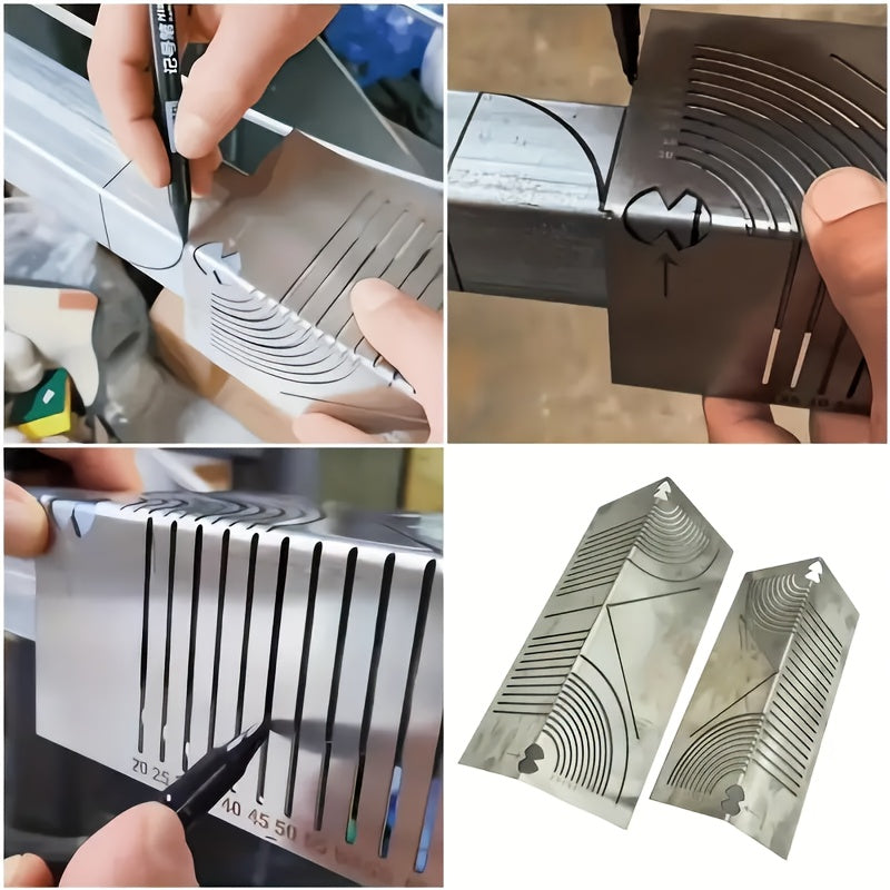 Stainless Steel Scriber with Adjustable 90 Degree Angle and Radius Marking Tool for Metalworking and Architectural Use