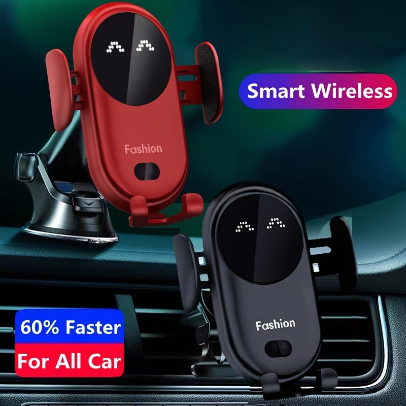 Wireless Car Charger Stand Auto Clamping Magnetic Infrared Qi Mount