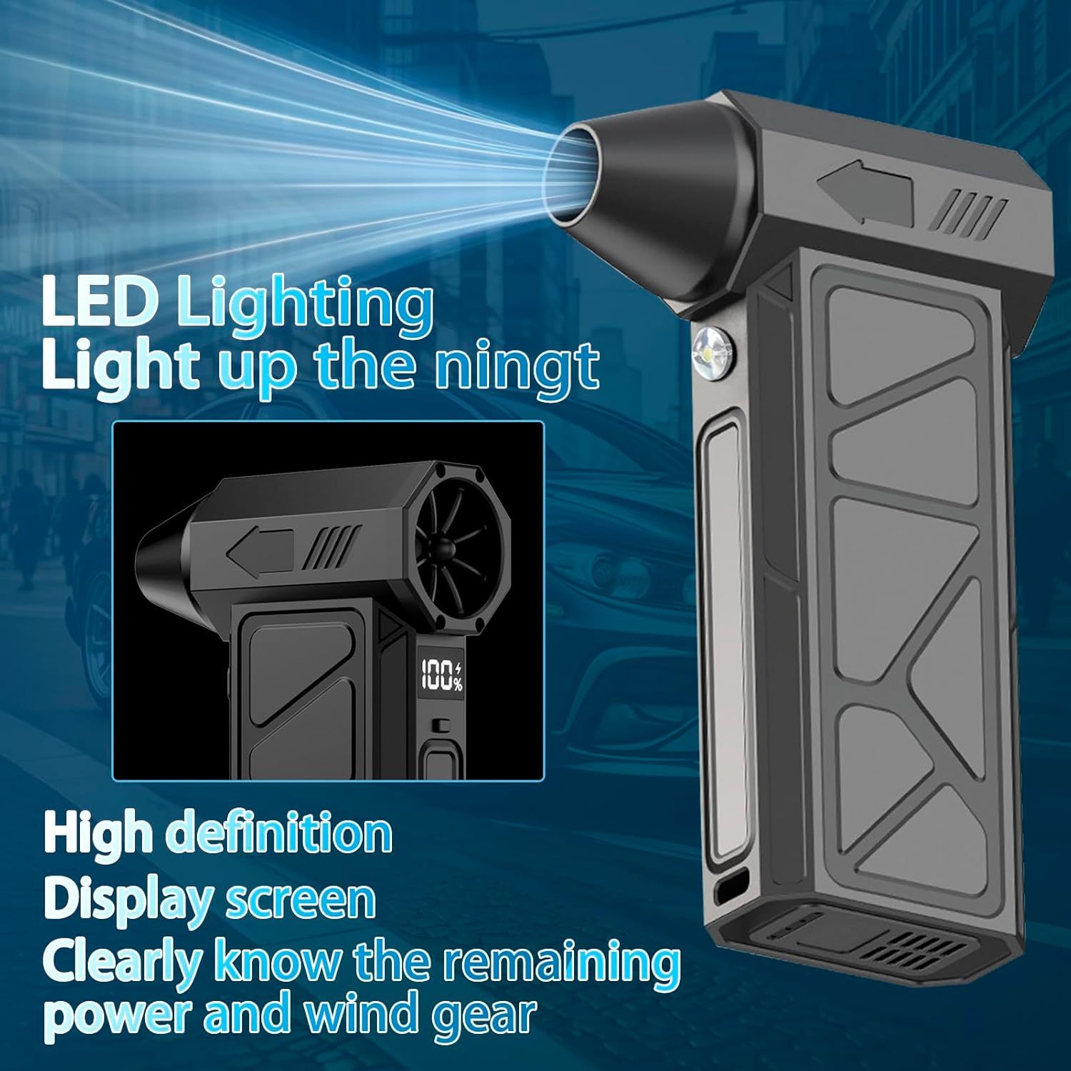 Cordless RV Vacuum Cleaner and Blower 130000 RPM 4-Speed Rechargeable Detachable Kit