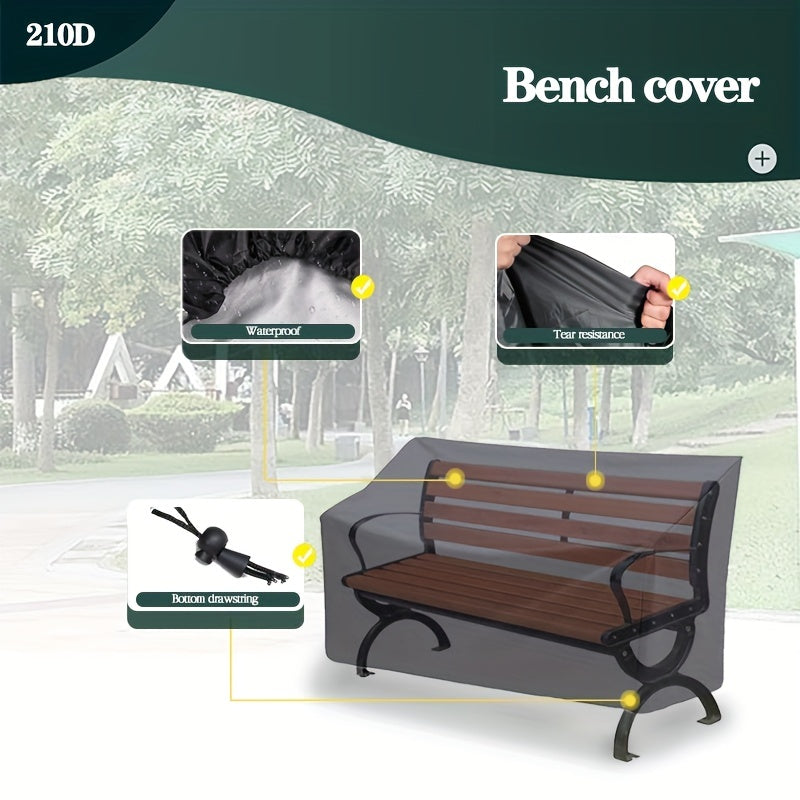 Waterproof Outdoor Furniture Cover for Garden Loveseat Patio Beach Chairs Black Dustproof UV Resistant