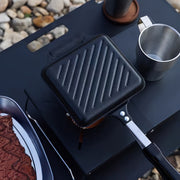 Cast Iron Double-Sided Sandwich Press Non-Stick Griddle for Breakfast Waffles and Sandwiches