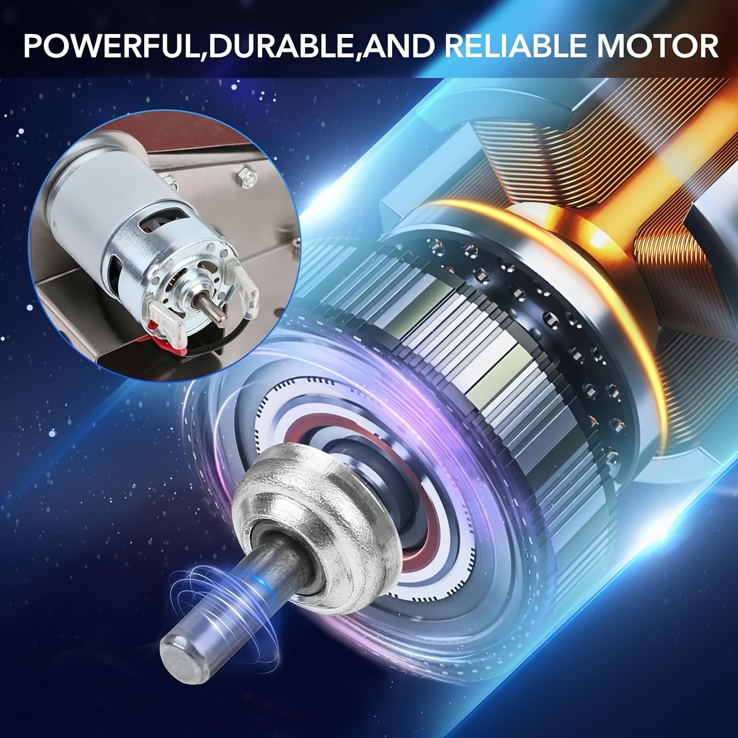 Mini Belt Sander with 7 Adjustable Speeds for Metal and Wood Grinding