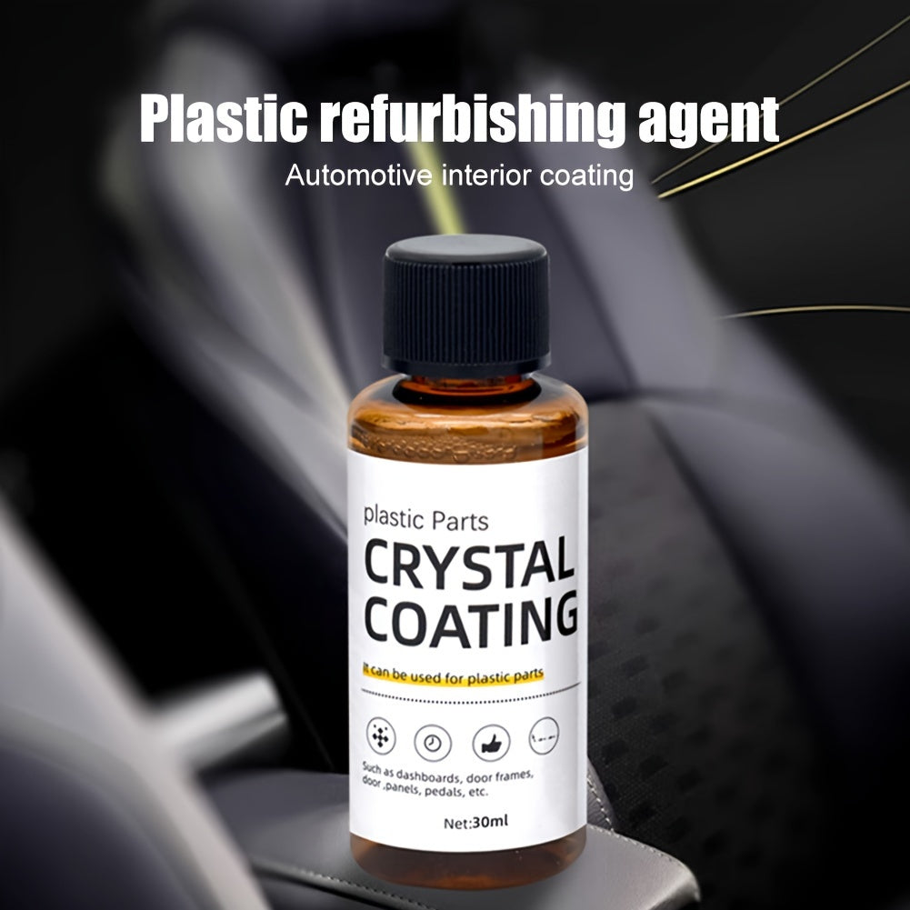 Restaurador de plástico de 30ml para coches, interior y exterior, agente duradero de renovación
