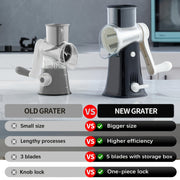 Rallador de queso rotatorio 5 en 1, rallador, cortador de verduras, cortador de alimentos, gadget de cocina