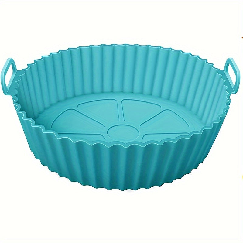 8-Inch Reusable Silicone Air Fryer Liner Non-Stick Heat-Resistant for 3-7 QT Models