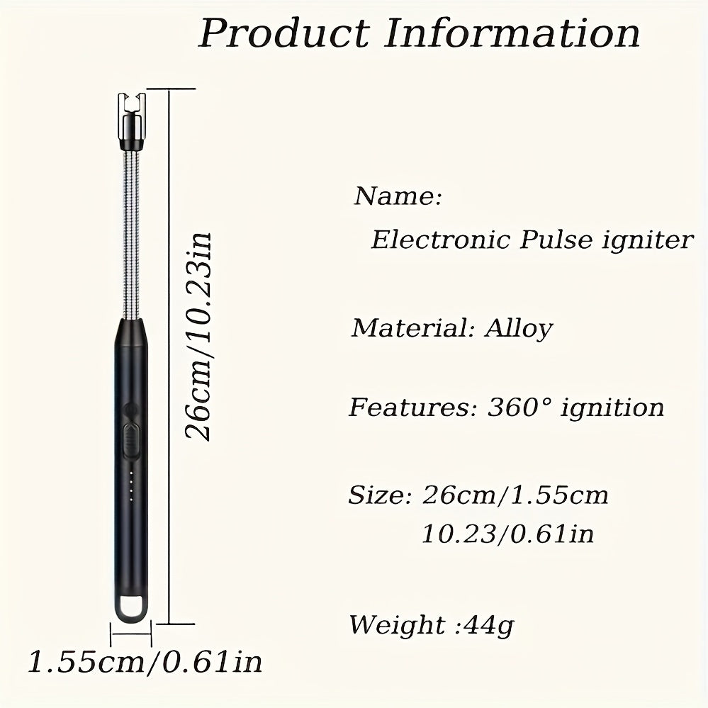 Electronic Lighter Rechargeable Metal Plastic Gas Stove Ignition Multicolor