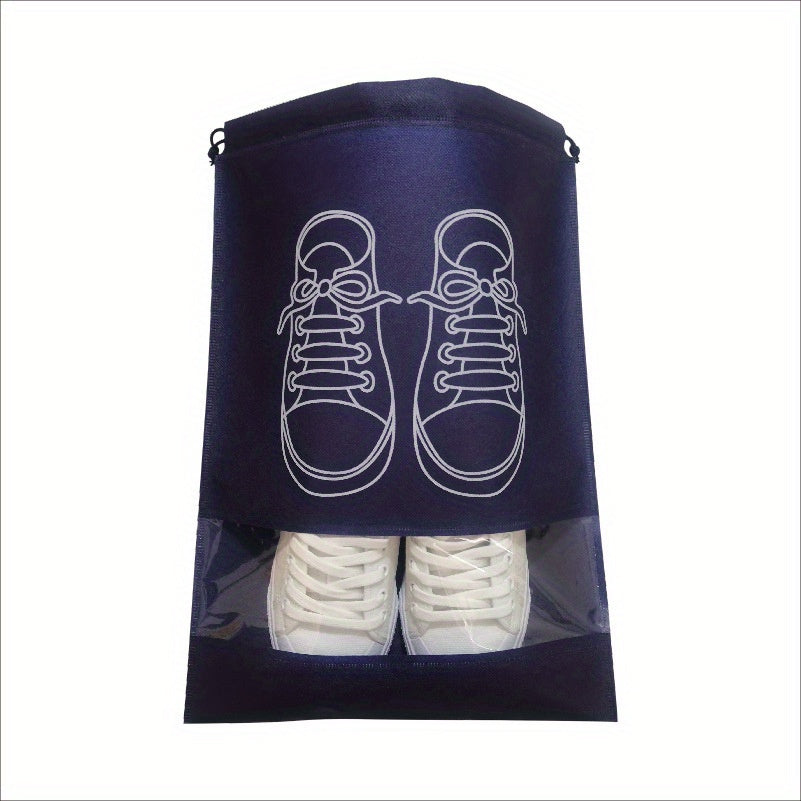 10 Non-Woven Travel Shoe Storage Bags Waterproof Transparent Set of 10