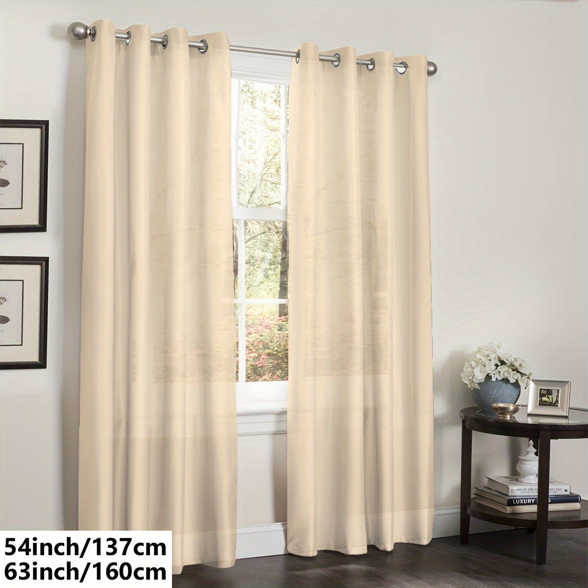 Imitation Silk Rope Curtain for Bedroom and Living Room Single Panel