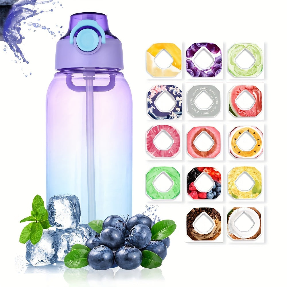 1000ml Fruit-Flavored BPA-Free Plastic Water Bottle with Flip Top and Sealable Lid