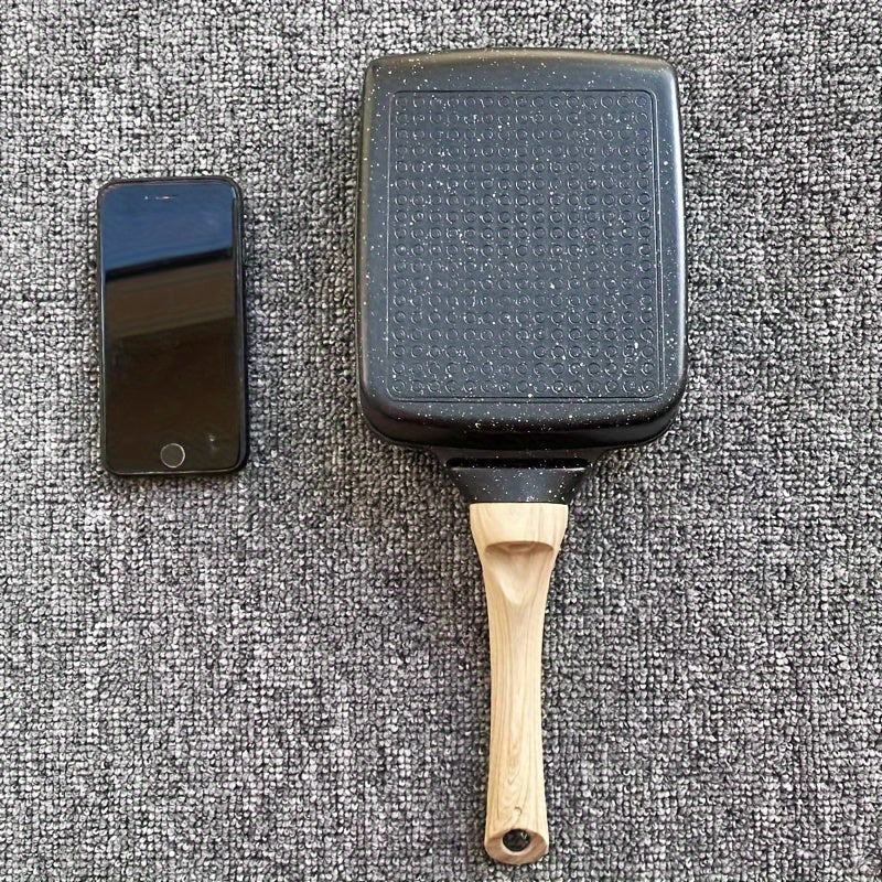 Sartén para tamagoyaki de cuadrado negro, antiadherente, fabricante de omelettes japonés 15x18cm