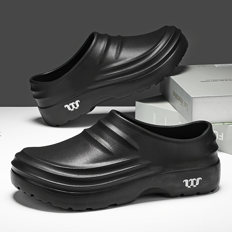 Unisex Kitchen Clogs Non-Slip Black EVA Food Service Shoes
