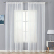 Soft White Sheer Curtain for Balcony, Living Room, Bedroom, Kitchen