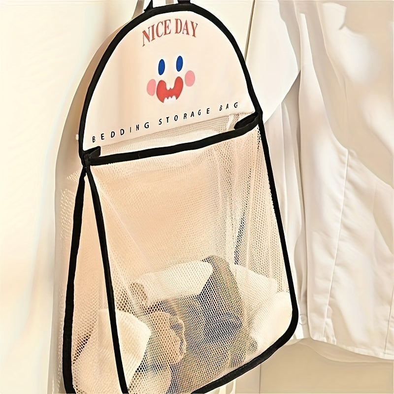 Nafas oladigan tarmoq saqlash sumkasi ichki kiyimlar va paypoq uchun, devorga o'rnatiladigan kir yuvish tashkilotchisi