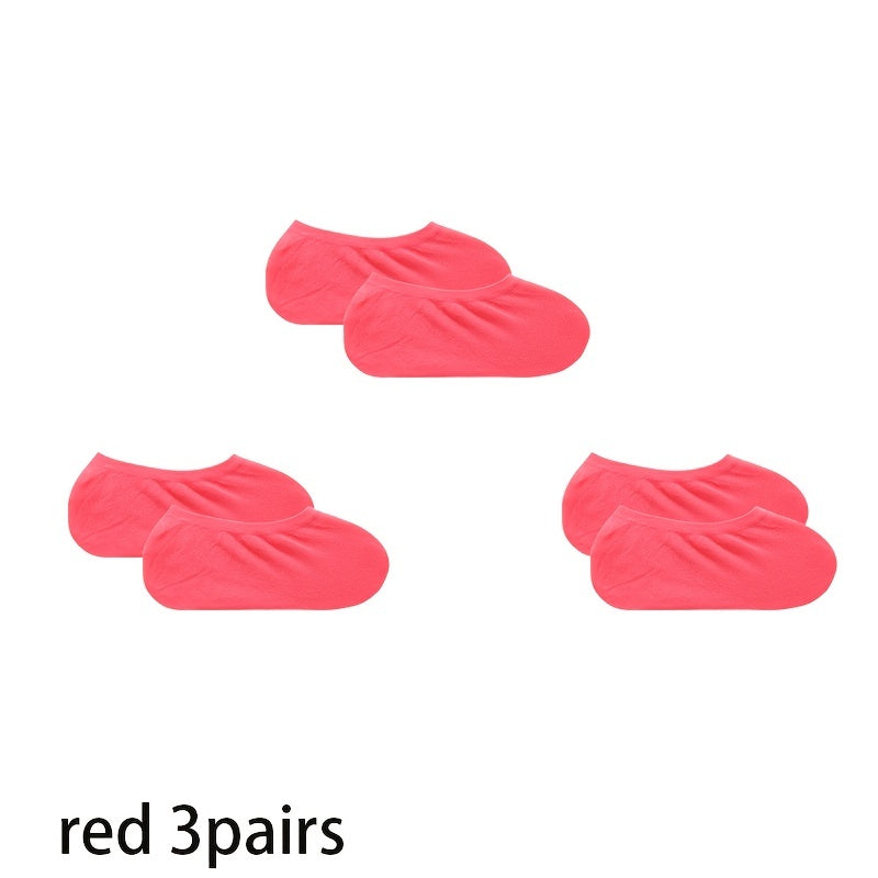 Women’s Invisible Low Cut Ankle Socks 3 Pairs Breathable Solid