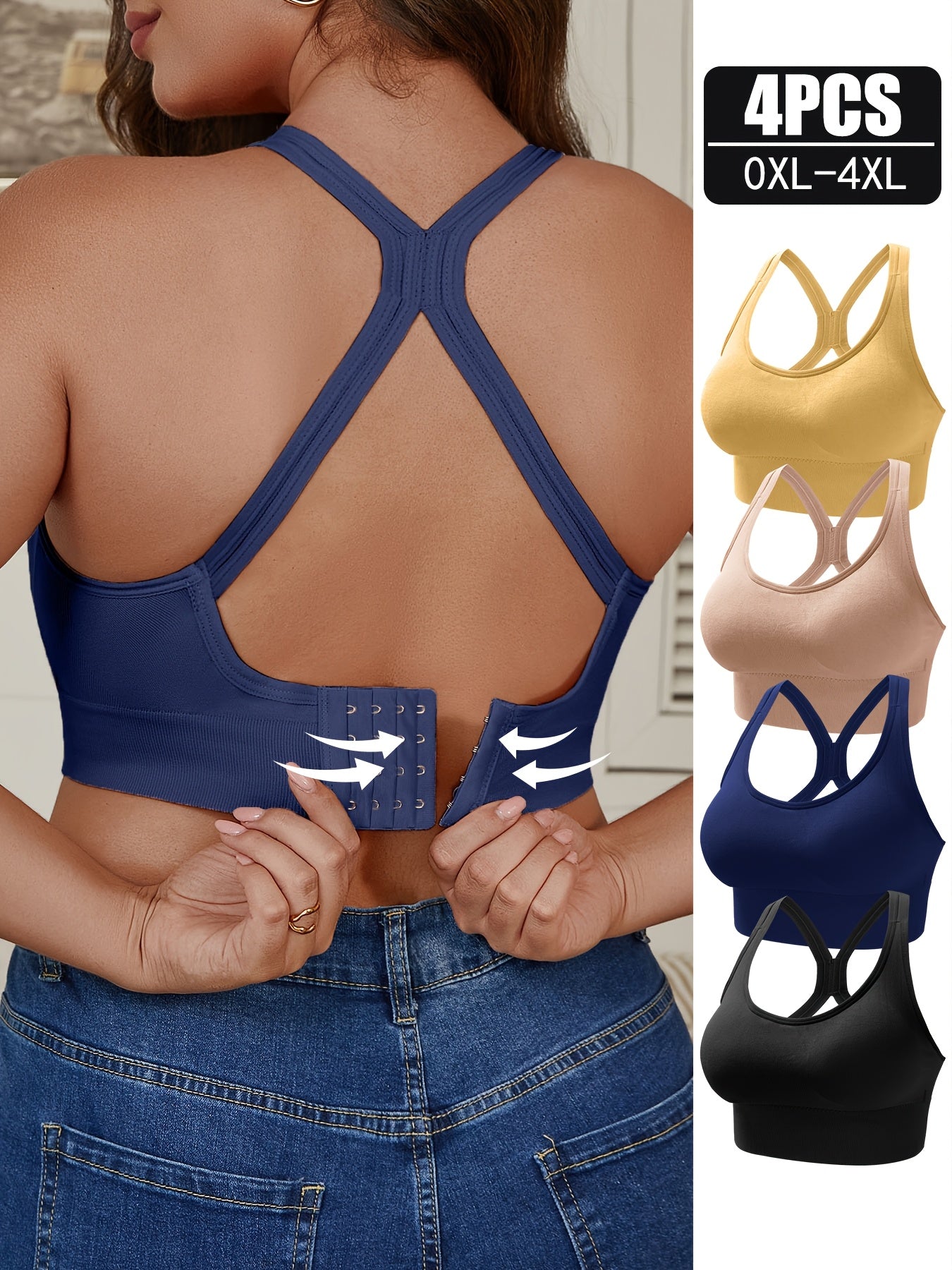 Plus Size Sports Bra Set Seamless Breathable High Support for Yoga and Running