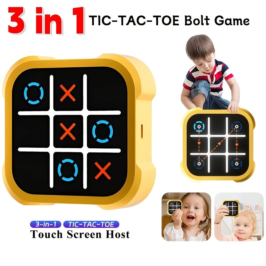 Bolalar uchun mustahkam ABS materialidan tayyorlangan qiziqarli elektron Tic-Tac-Toe o'yini.