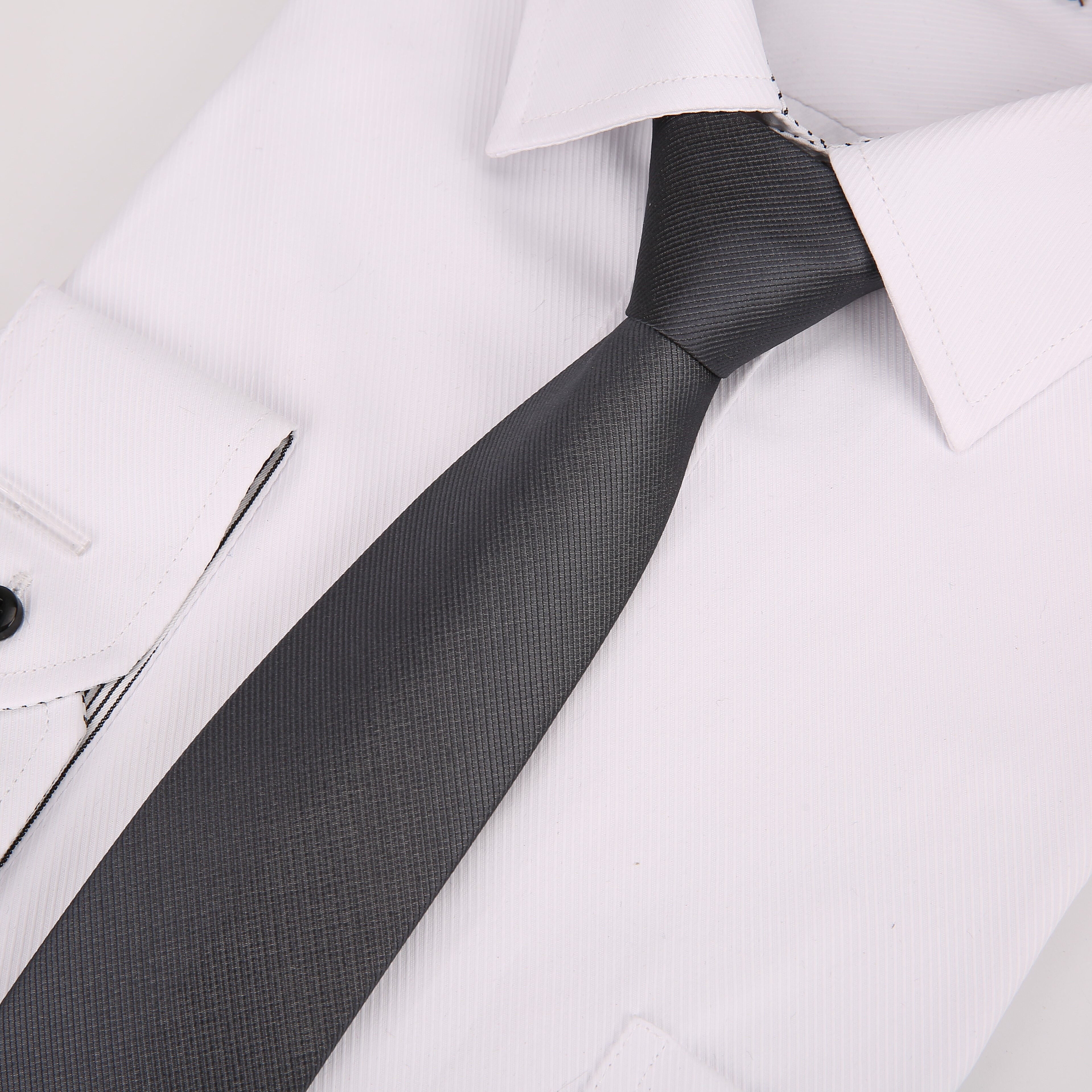 Men's Adjustable Solid Ties for Business Attire and Gifting