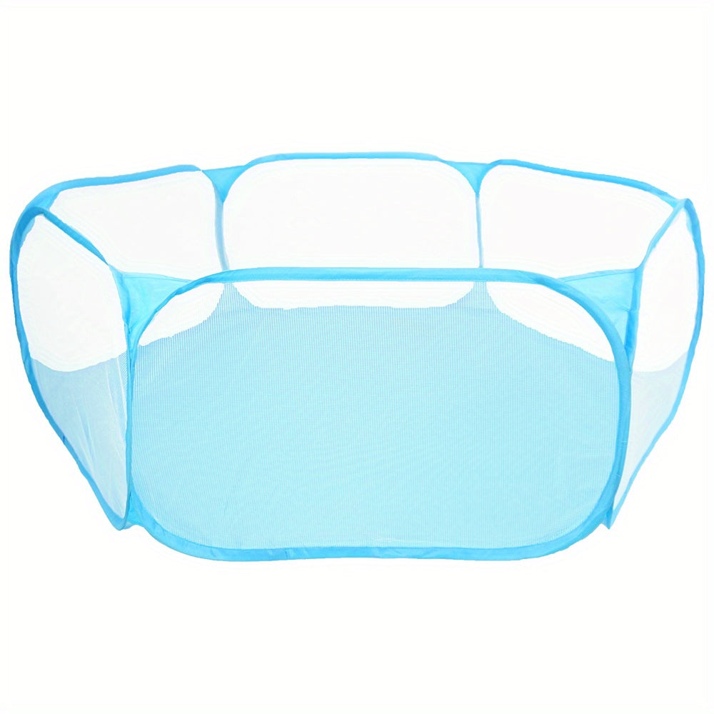 Uy hayvonlari, mushuklar va kichik hayvonlar uchun egiluvchan to'siq bilan portativ o'yin maydoni - xavfsiz va qulay.