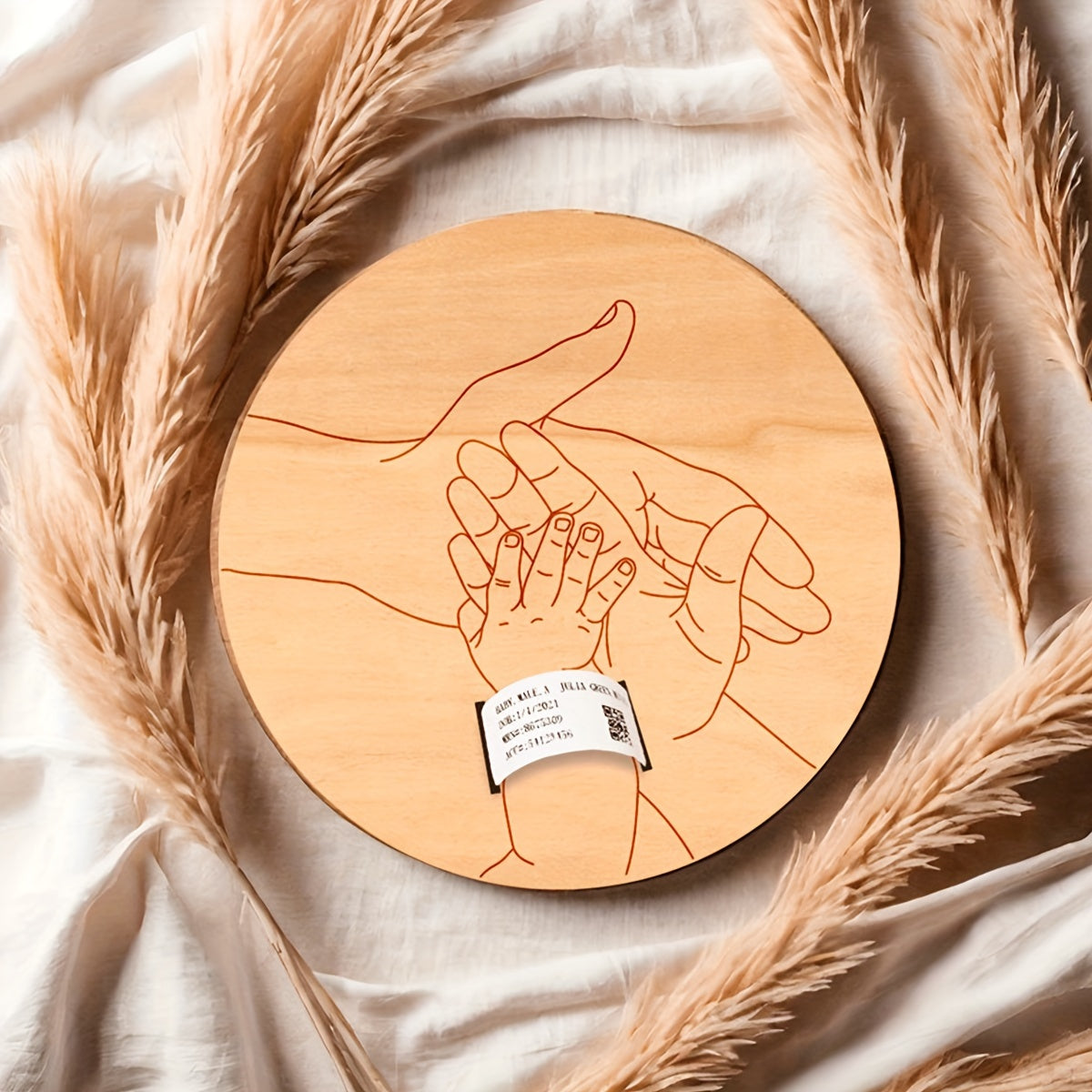 Ota-onalar uchun o'yilgan shifoxona bilaguzuk, Onalar kuni, Otalar kuni, Halloween va Rojdestvo uchun lazer kesilgan sovg'a