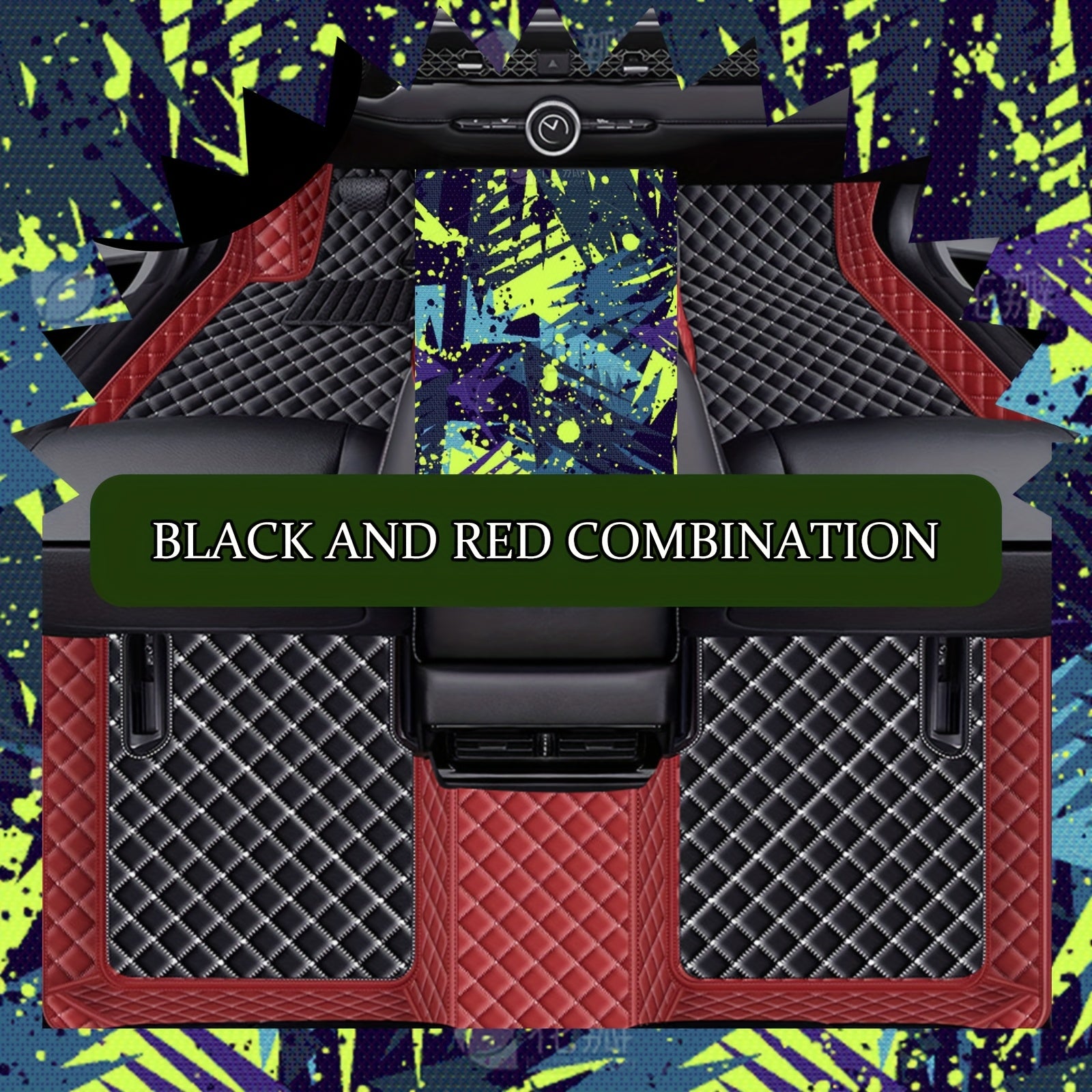 Car Floor Mat Waterproof Dustproof PU Leather for EV 2021-2023