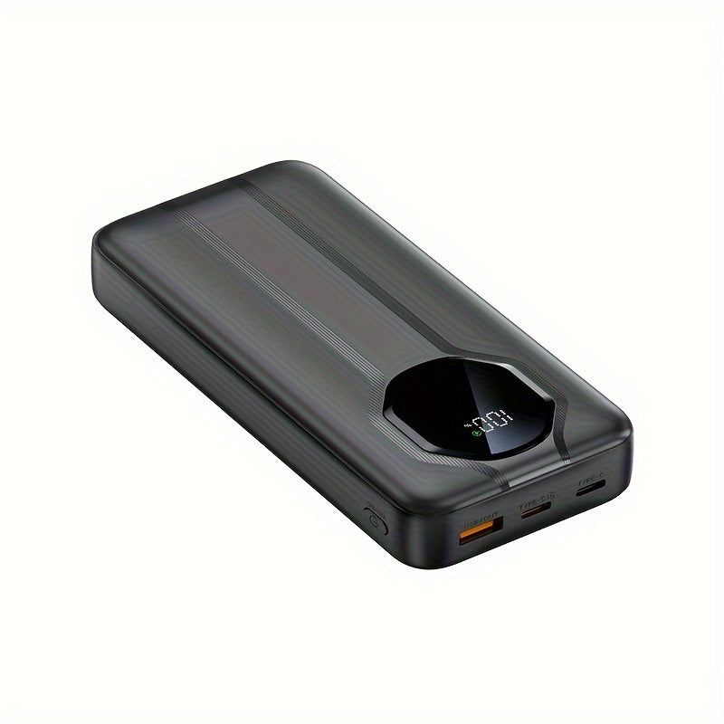 20000mAh Power Bank with Fast Charging LED Display Dual Input Output for iPhone and Android Devices