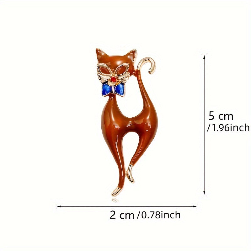 Vintage mushuk brosh pin - Chic qotishma aksessuar, kostyumlar va liboslarga uslub qo'shish uchun mukammal