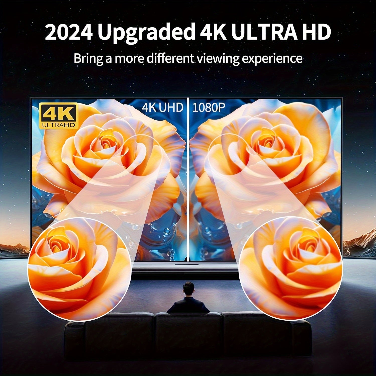 Indoor Digital HD TV Antenna for 4K 1080p Smart and Older TVs USB Powered