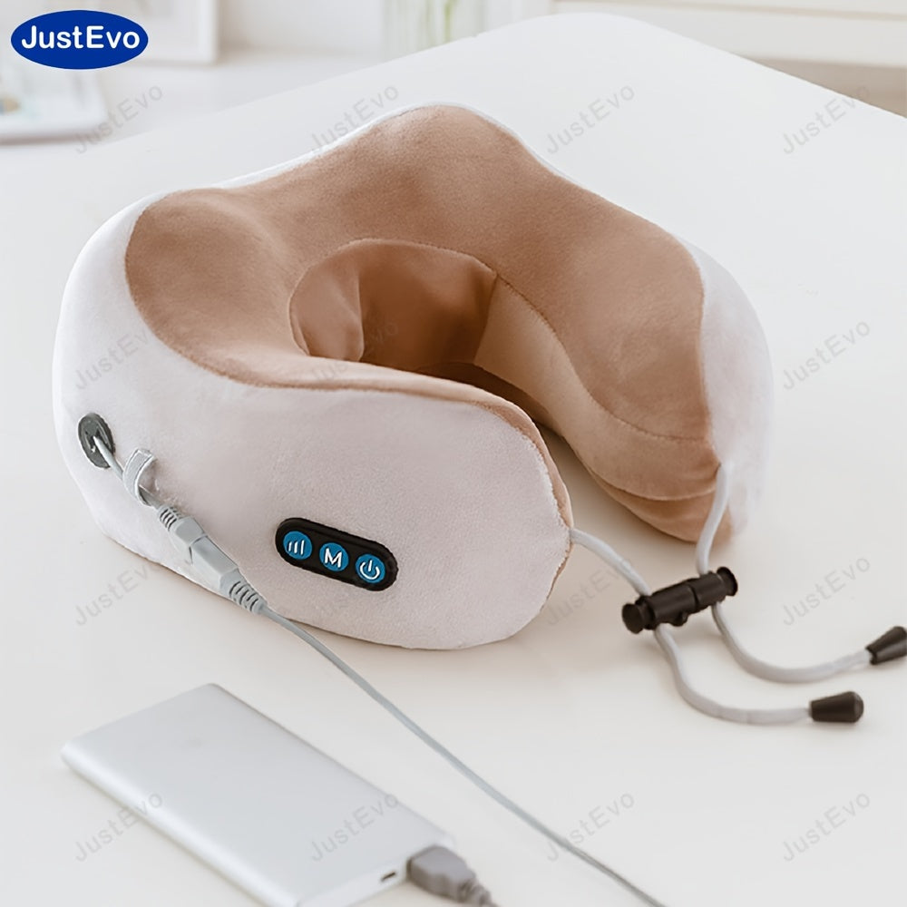 Electric U-Shaped Neck Massager with USB Charging and Hypoallergenic Material