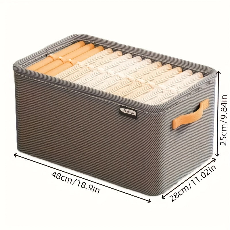 Klassik mato saqlash savatlari - shkaf, raf, ofis va talabalar yotoqxonasida foydalanish uchun ko'p funksiyali tashkilotchilar, kiyim-kechak, turli xil narsalar va uy tartibi uchun mukammal.