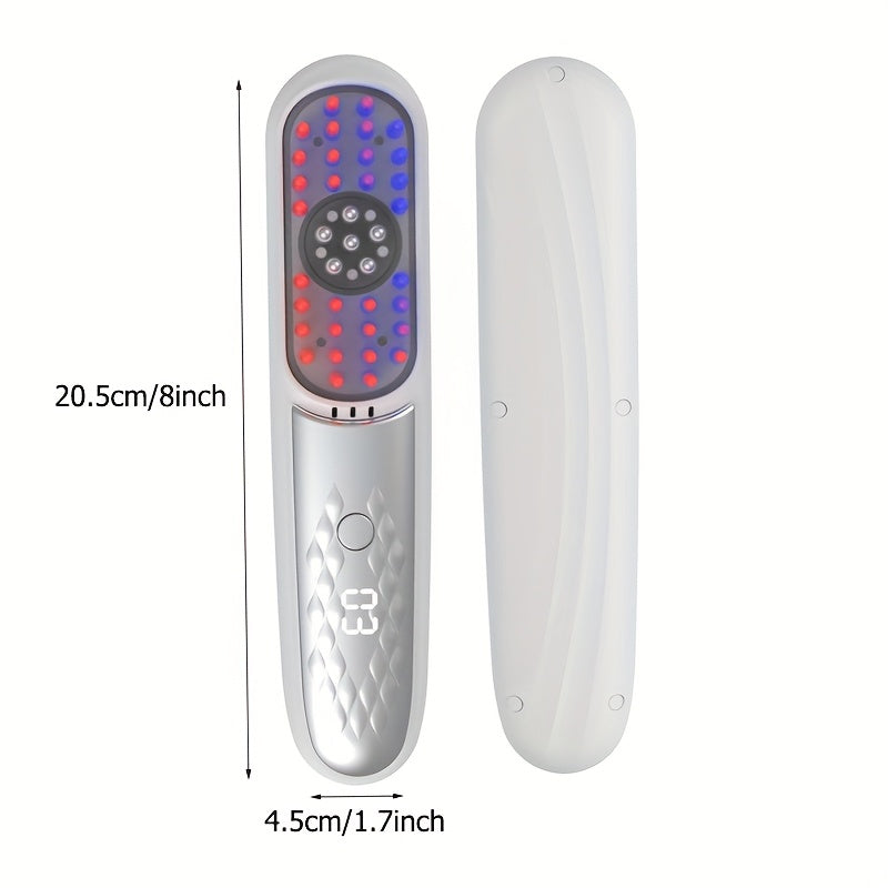 Peine de masaje eléctrico para cabeza y cuero cabelludo, recargable por USB, herramienta portátil para cuidado del cabello