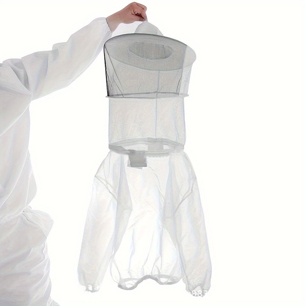Мужской костюм пчеловода с капюшоном и прозрачной вуалью, дышащий, прочный, удобный для безопасного пчеловодства