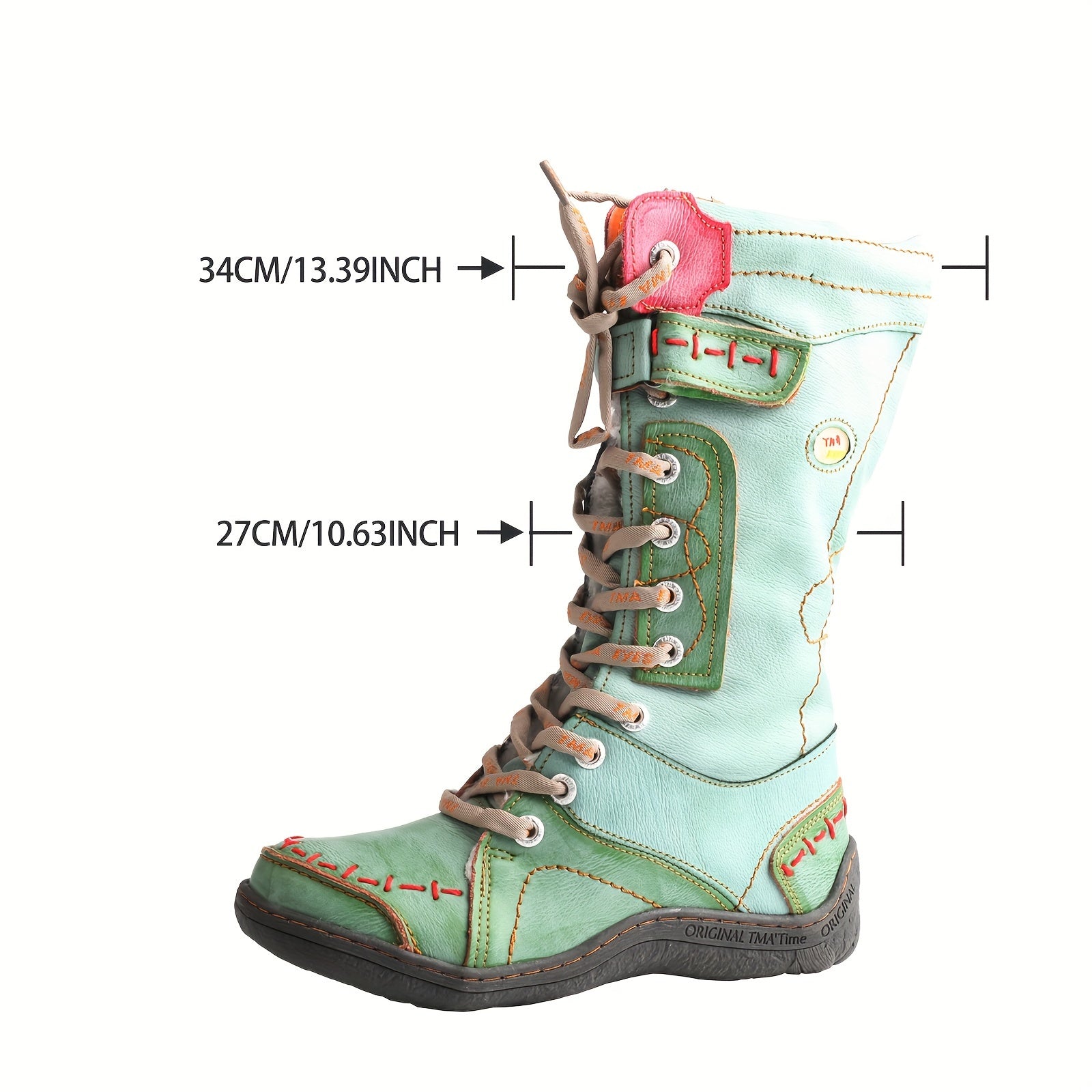 Women Mid-Calf Western Boots Solid Color Summer Winter Zipper Heel