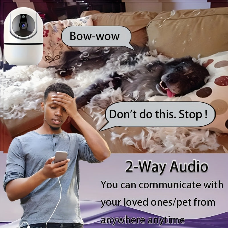 Home Security Camera 1080p WiFi Infrared Night Vision Motion Detection Two-Way Audio Wireless Surveillance